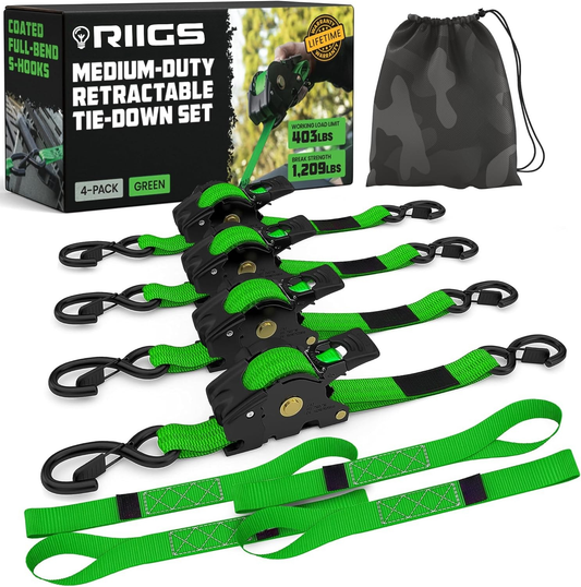 Auto-Retractable Ratchet Straps