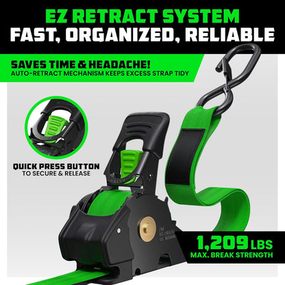 Auto-Retractable Ratchet Straps