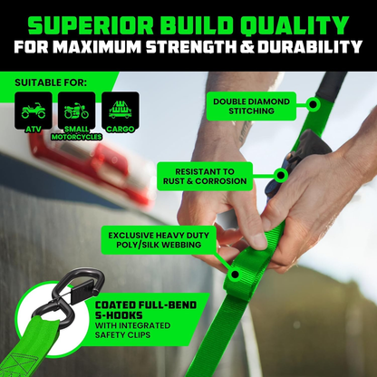 Auto-Retractable Ratchet Straps