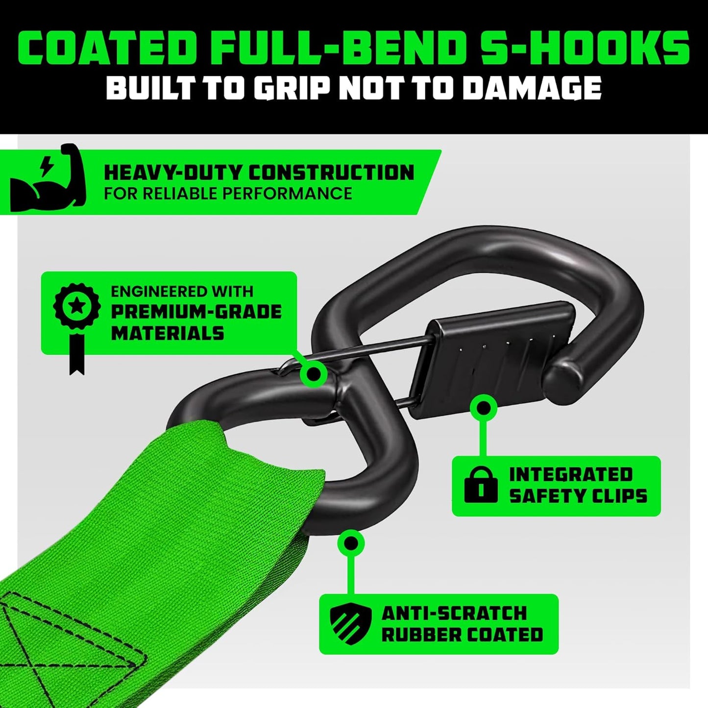 Auto-Retractable Ratchet Straps