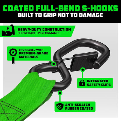 Auto-Retractable Ratchet Straps