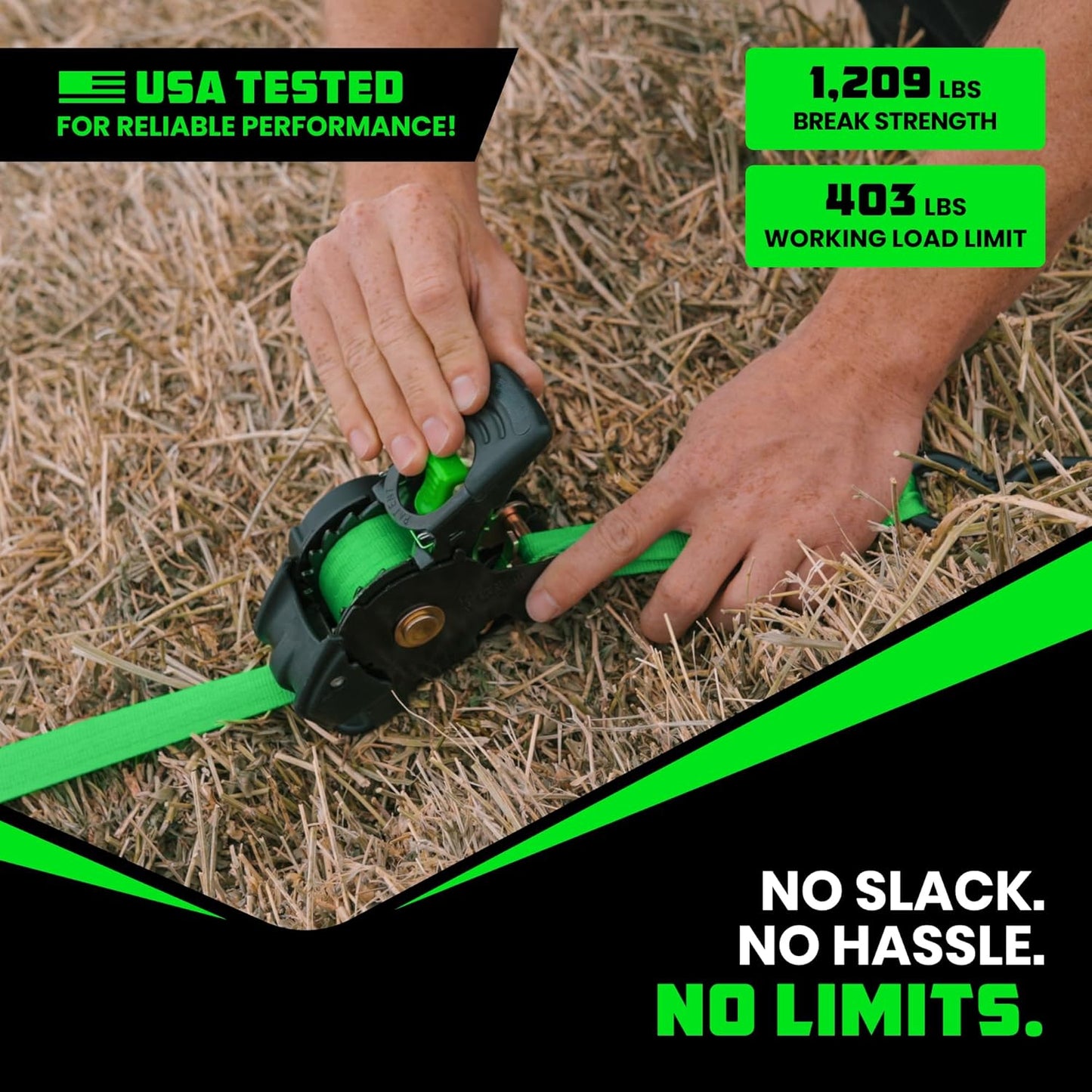 Auto-Retractable Ratchet Straps